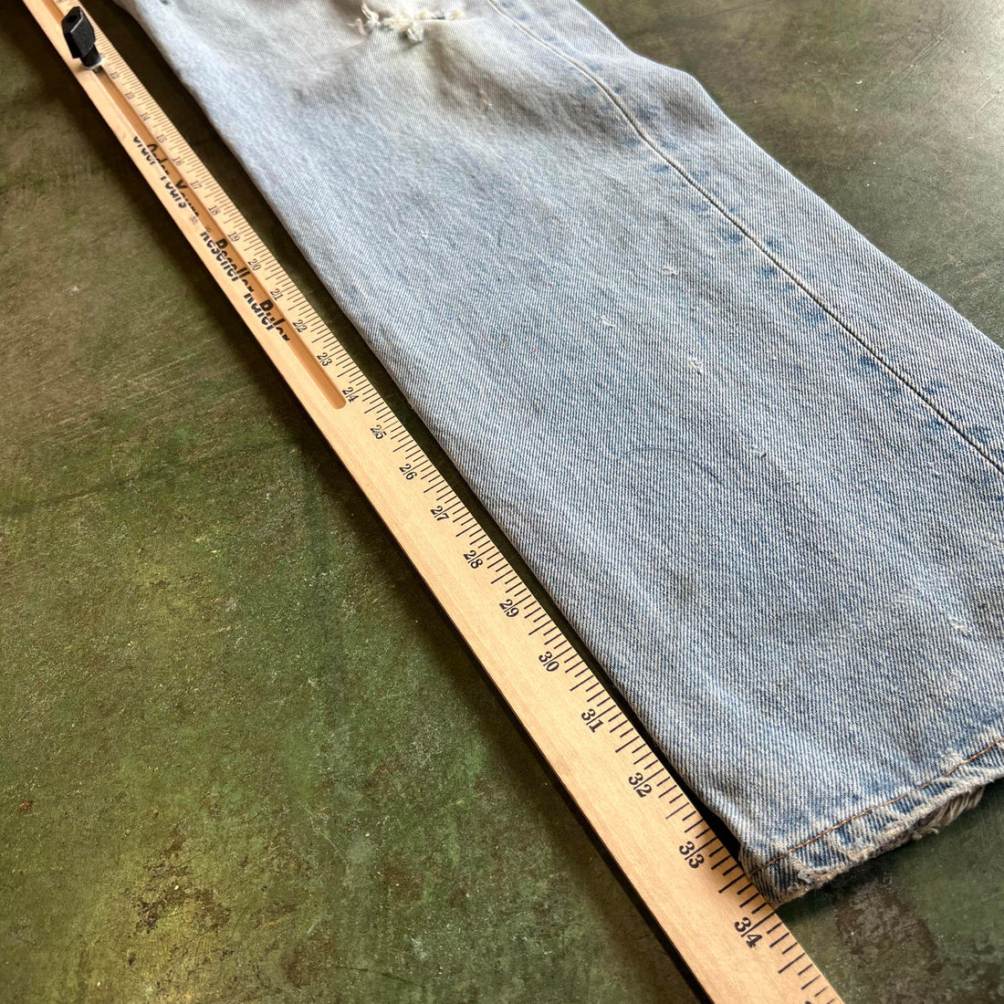 Vintage Levi's 501 Jeans Straight Leg Faded and Distressed Made in USA 31x34