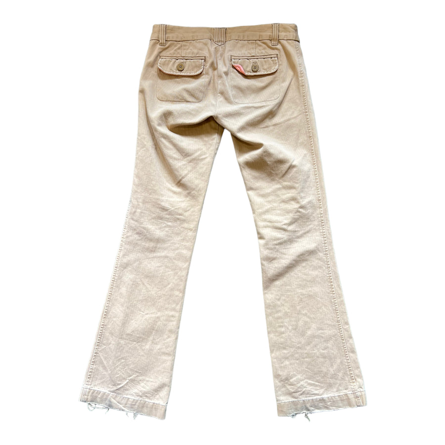 Y2K ABERCROMBIE & FITCH LOW WAIST PANTS KHAKI ‘0’ - 2000S