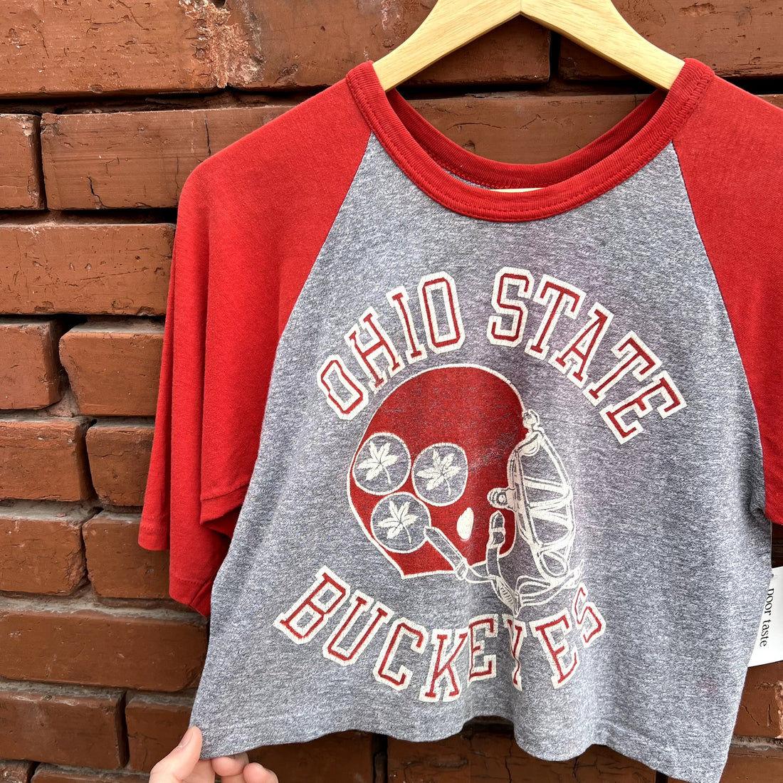 Vintage 1980s Single Stitch Ohio State Buckeyes Shirt Crop
