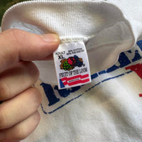 Vintage Made in The USA Comic Relief VI White Red Blue Pullover Crewneck XL