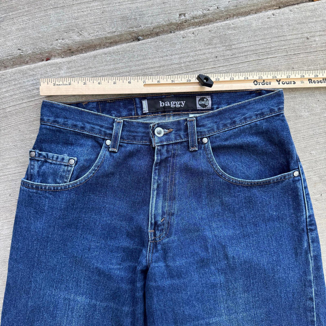 Vintage 90's Levi's Silver Tab Loose Dark Wash Baggy Skater Denim Men's 34 x 34
