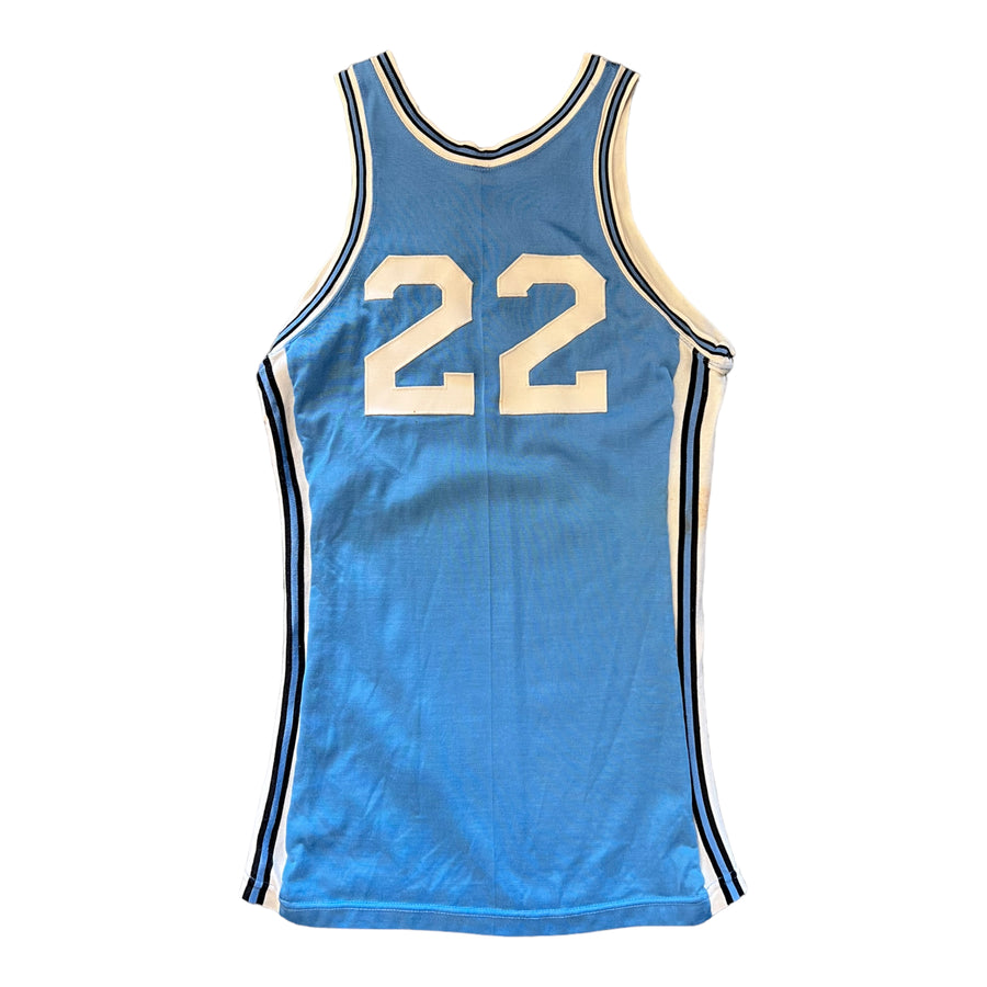 70’S BASKETBALL JERSEY TARHEEL BLUE ‘SMALL’ - 1970S