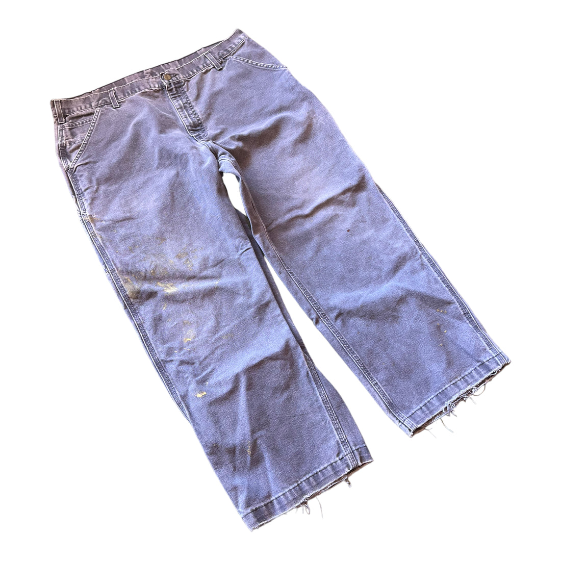CARHARTT WORK PANTS GREY BLUE PAINTER ‘40X28’ - 2000S