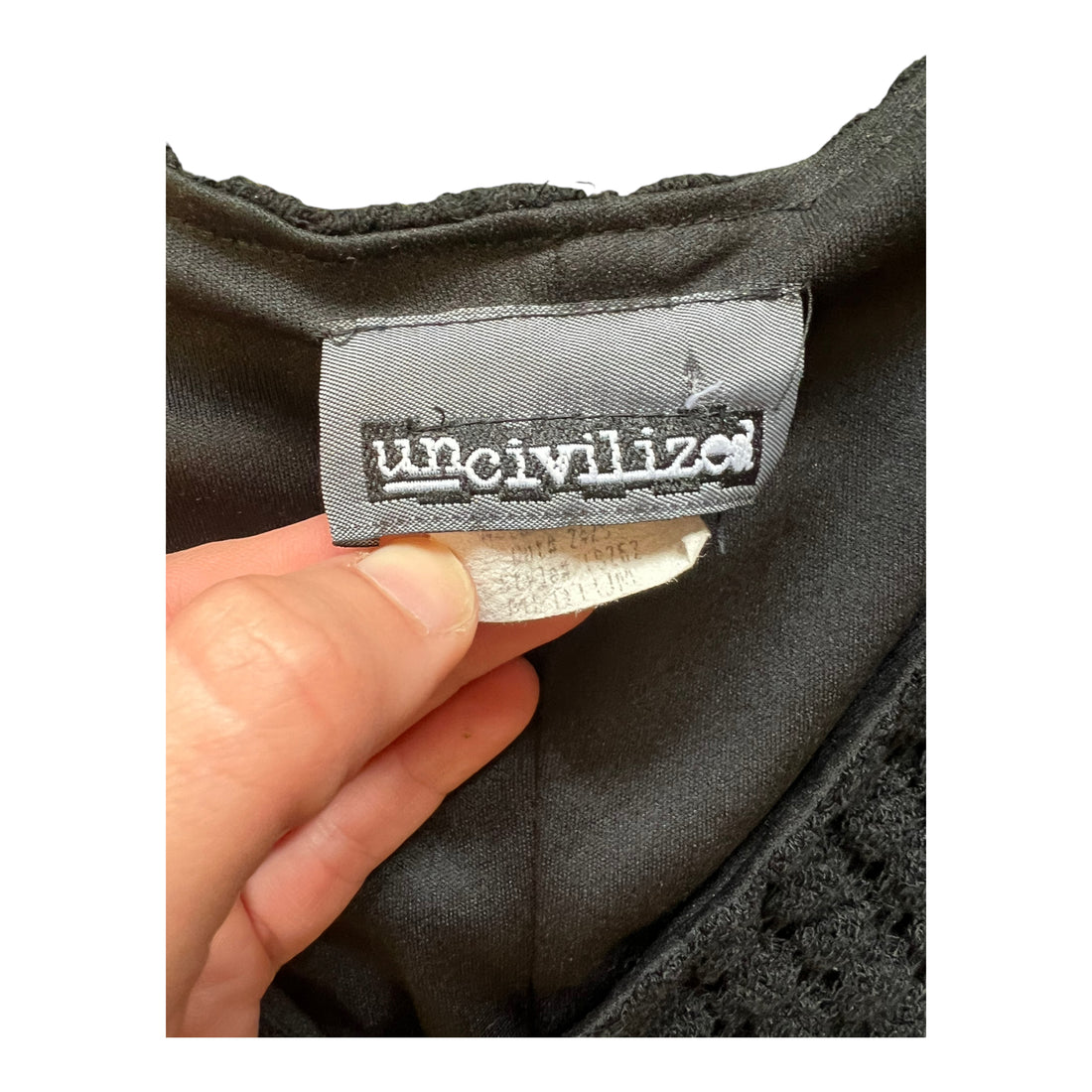 90’S UNCIVILIZED KNIT TOP BLACK ‘MEDIUM’ - 1990S