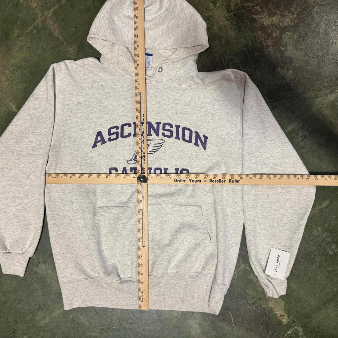 Vintage 90's Champion Made in USA Ascension Catholic HS Track Pullover Hoodie XL