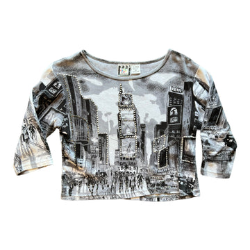 Y2K TAKE TWO TIMES SQUARE CITY SCAPE LONGSLEEVE 'MEDIUM' - 2000S