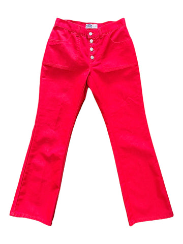 Y2K OLD NAVY STRAIGHT LEG JEANS CHERRY RED '30' - 2000S