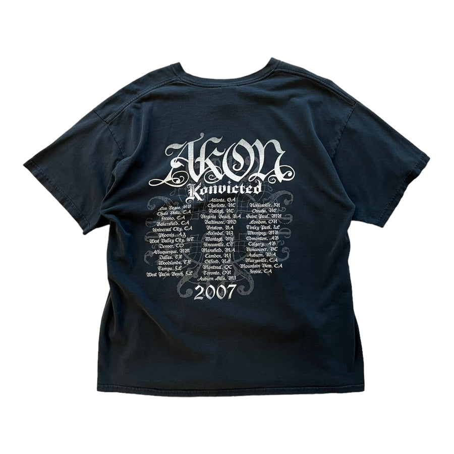 2007 AKON “KONVICTED” TOUR T-SHIRT BLACK XL - 2000S