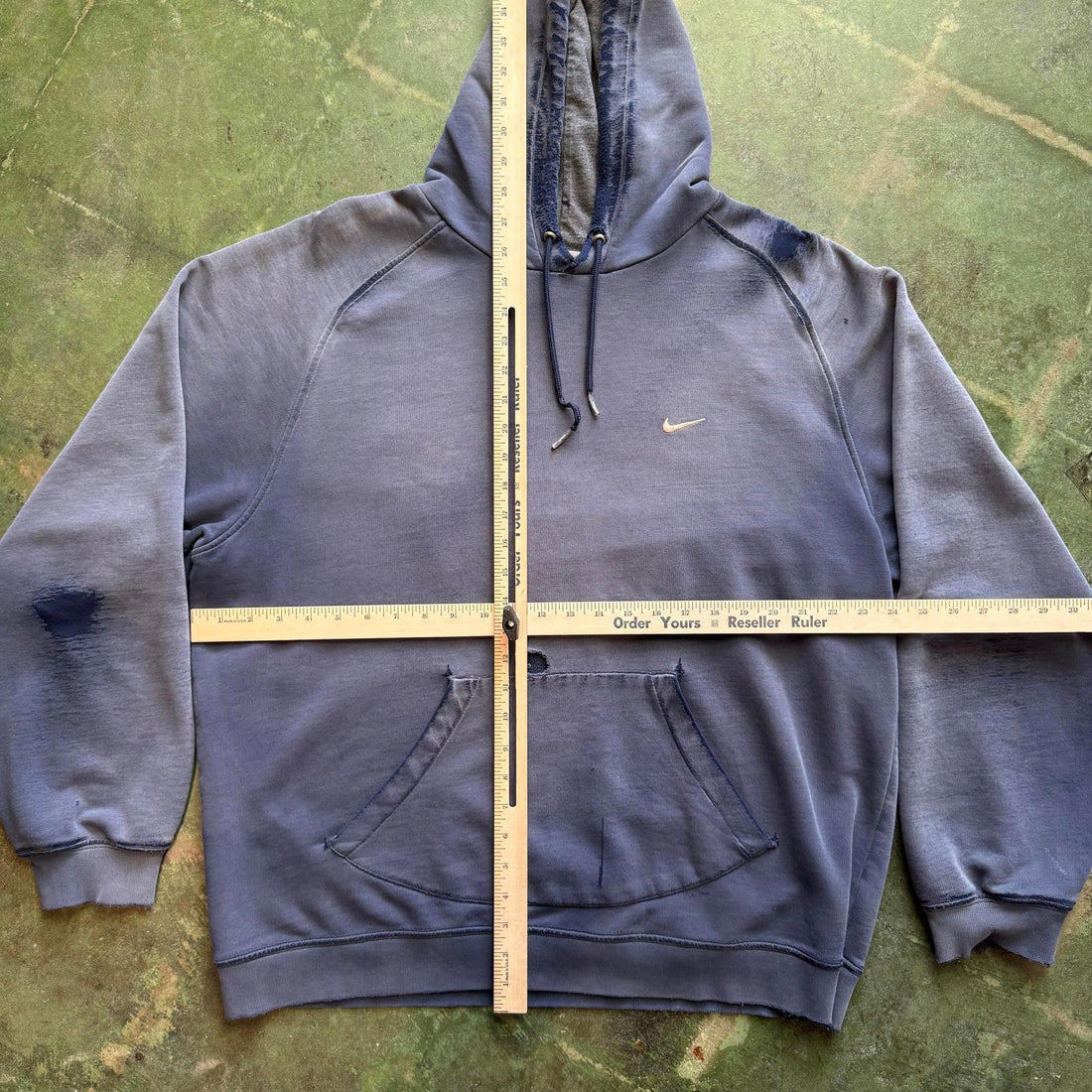 Vintage 2000's Faded Thrashed Navy Nike Pullover Essentials Hoodie XL