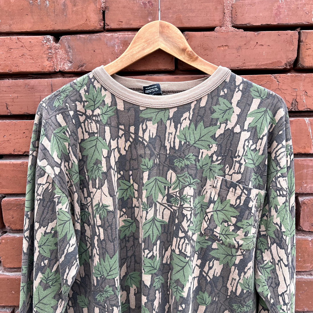 Vintage 1980s Single Stitch Realtree Camo Long Sleeve T Shirt Large