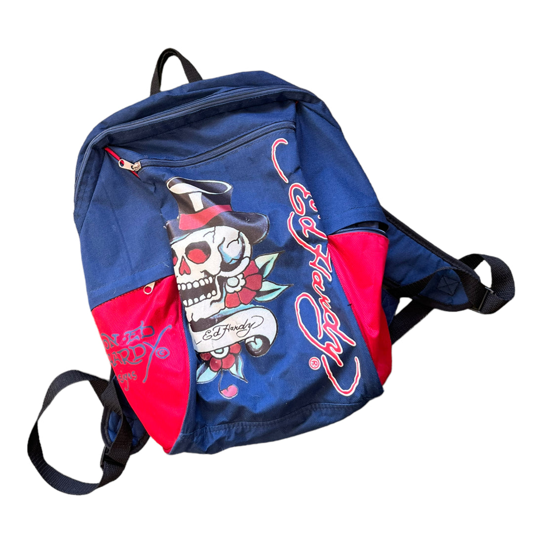 Y2K DON ED HARDY BACKPACK RED/BLUE - 2000'S