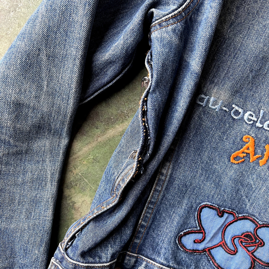 Vintage 1980s Levis Type 3 Denim Jacket Patchwork Medium