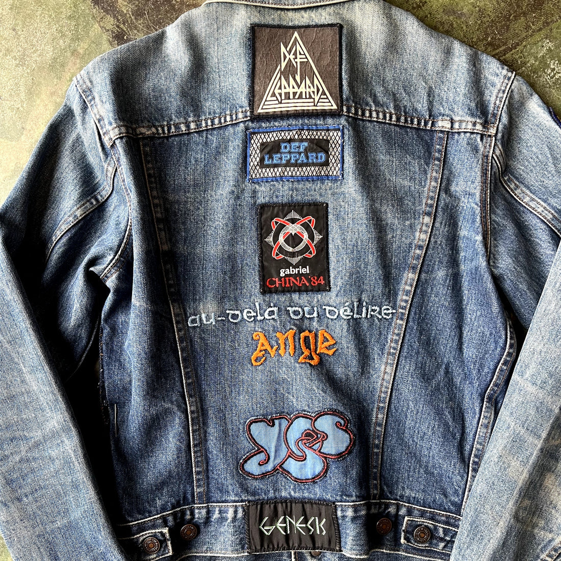 Vintage 1980s Levis Type 3 Denim Jacket Patchwork Medium
