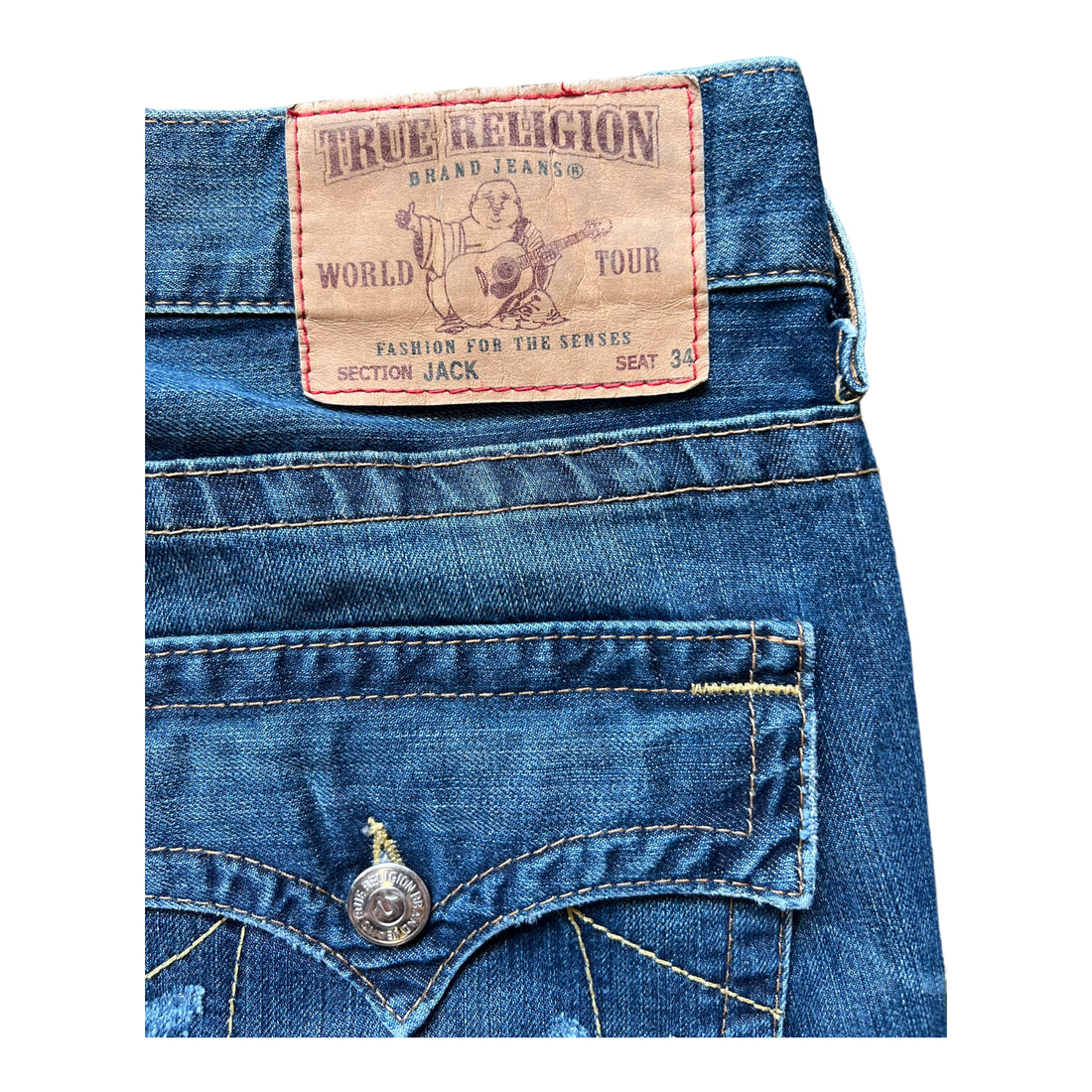 Y2K TRUE RELIGION JACK MID RISE BOOTCUT JEANS DENIM ‘36’