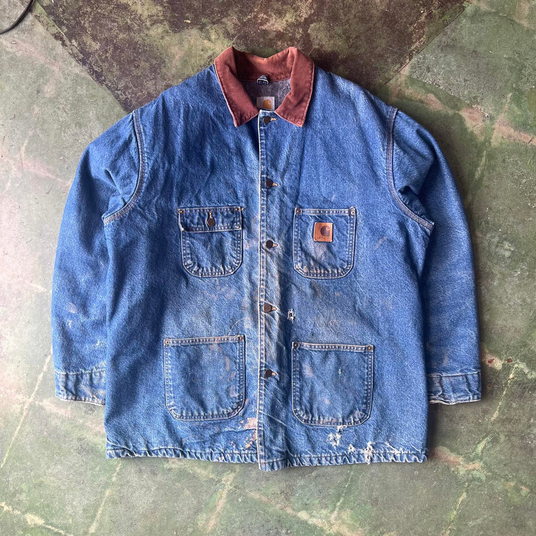 Vintage 1990s Carhartt Blanket Lined Chore Coat XL