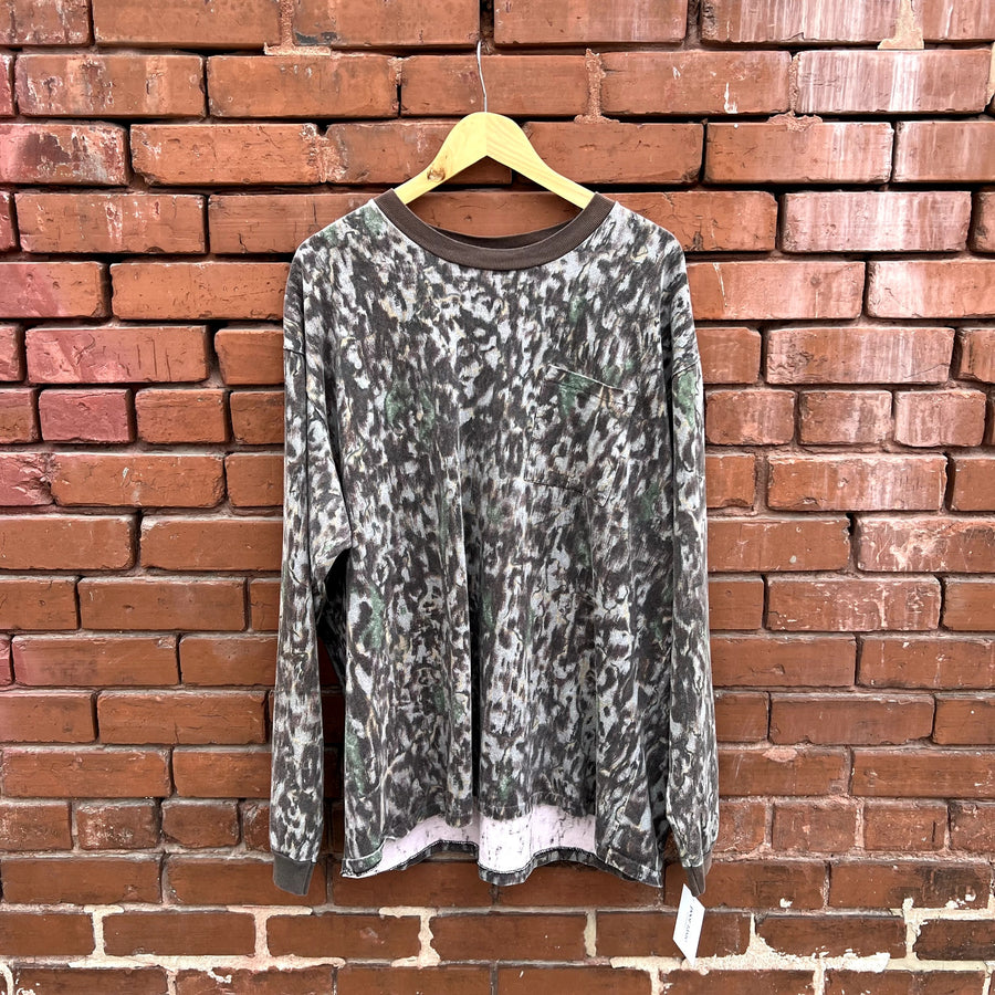 Vintage 1990s Single Stitch Camo Long Sleeve T Shirt XXL