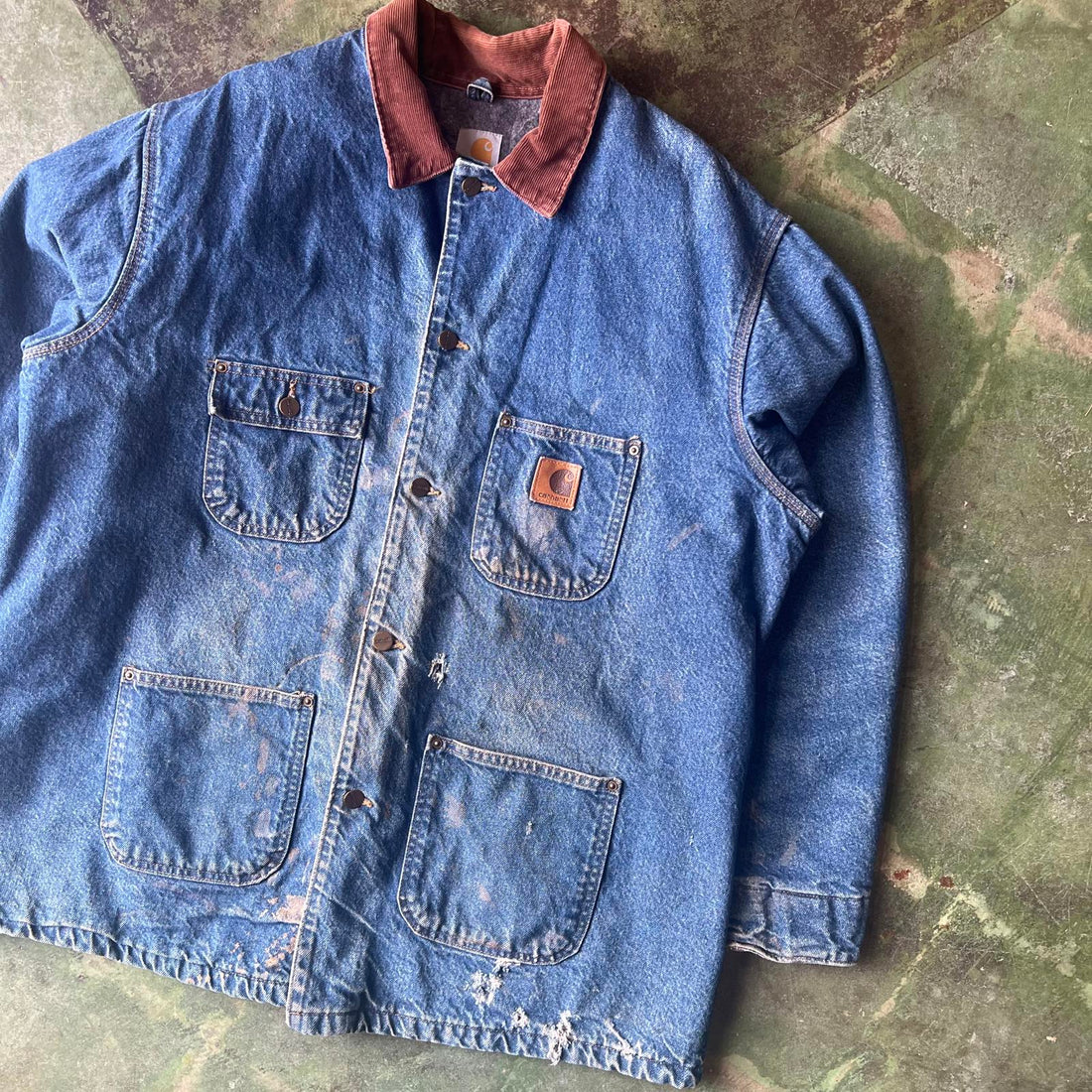 Vintage 1990s Carhartt Blanket Lined Chore Coat XL