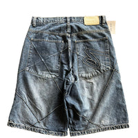 Y2K BAGGY SOUTHPOLE PATCHWORK DENIM SHORTS - SIZE 34