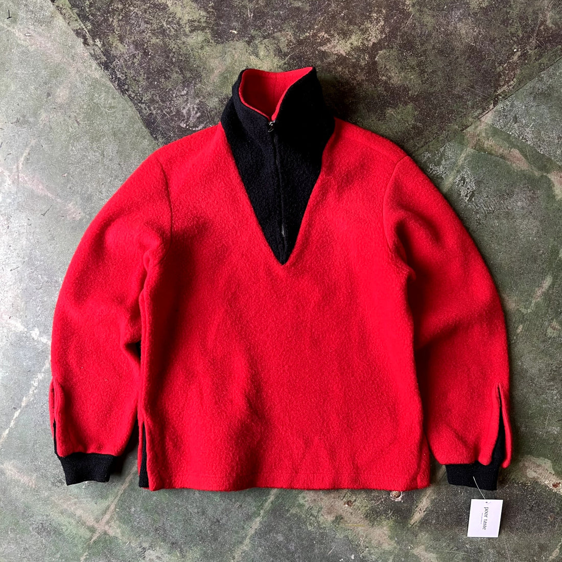 Vintage 1950s McGregor Fleece Quarter Zip Medium Red