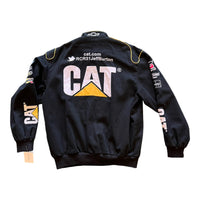 90’S JEFF BURTON CAT NASCAR JACKET BLACK ‘LARGE’ - 1990S