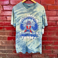 Vintage 1989 The Who Tommy 25 Year Celebration Blue Tie-Dye T-shirt Made in USA
