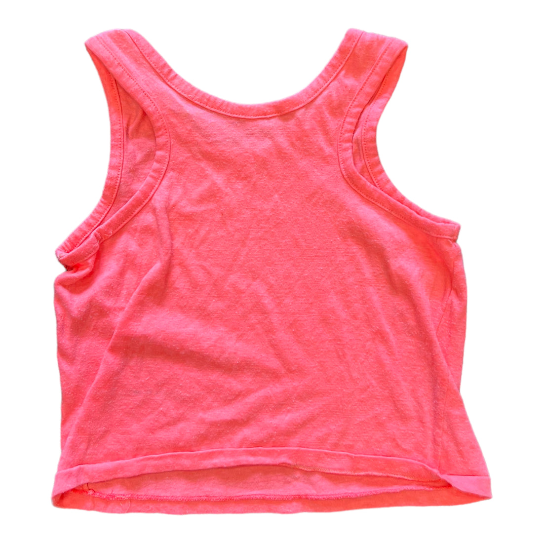 80’S RACERBACK CROP TANK TOP BRIGHT PINK ‘XSMALL’ - 1980S