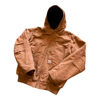 CARHARTT HOODED CANVAS JACKET BROWN ‘LARGE’ - 2010S