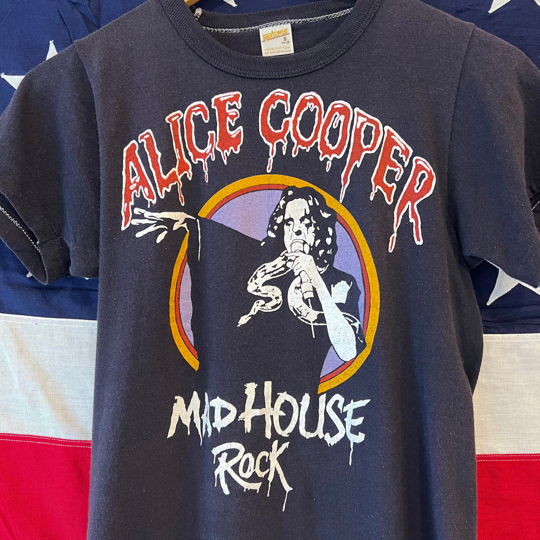 Vintage Alice Cooper T Shirt Mad House Rock Would Tour 1979 Small