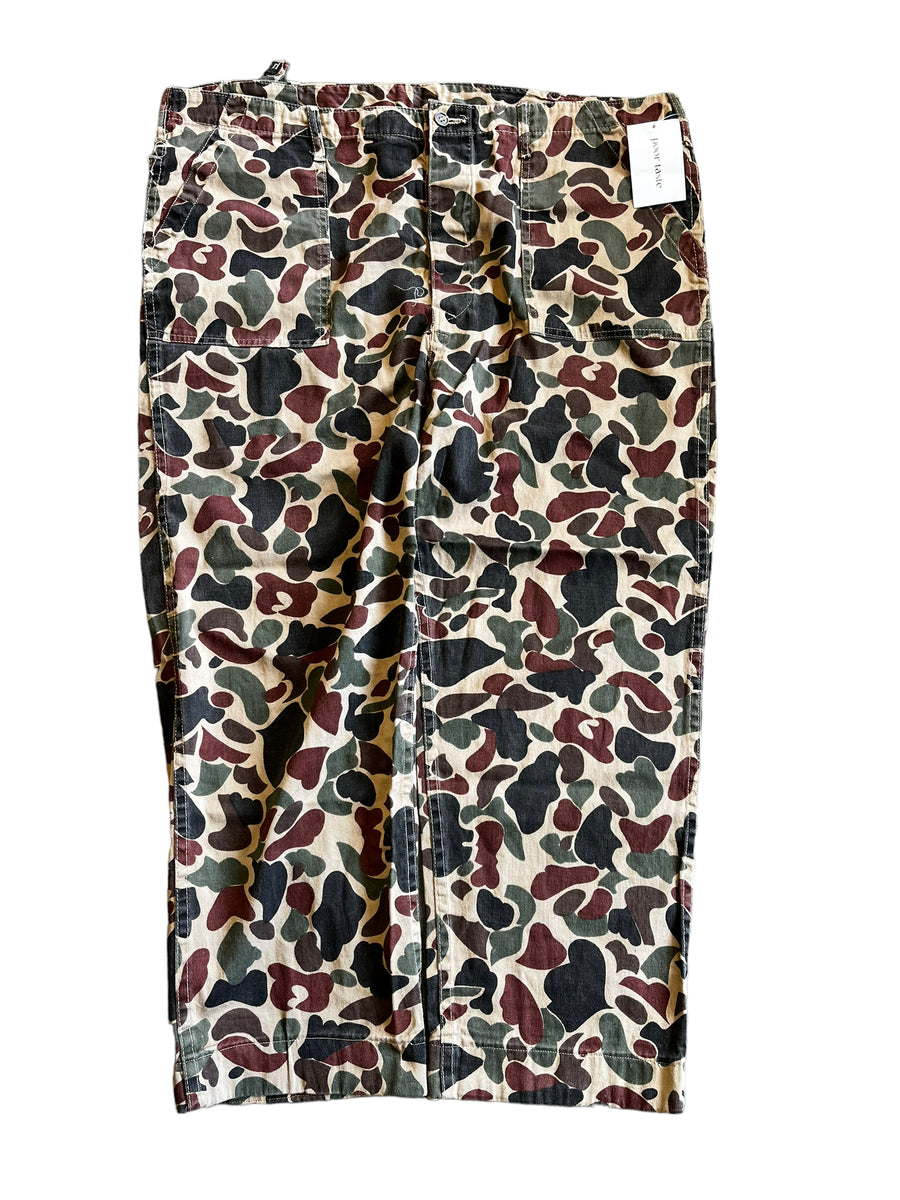 HANDMADE BUTTON FLY DUCK CAMO PANTS - WAIST 40