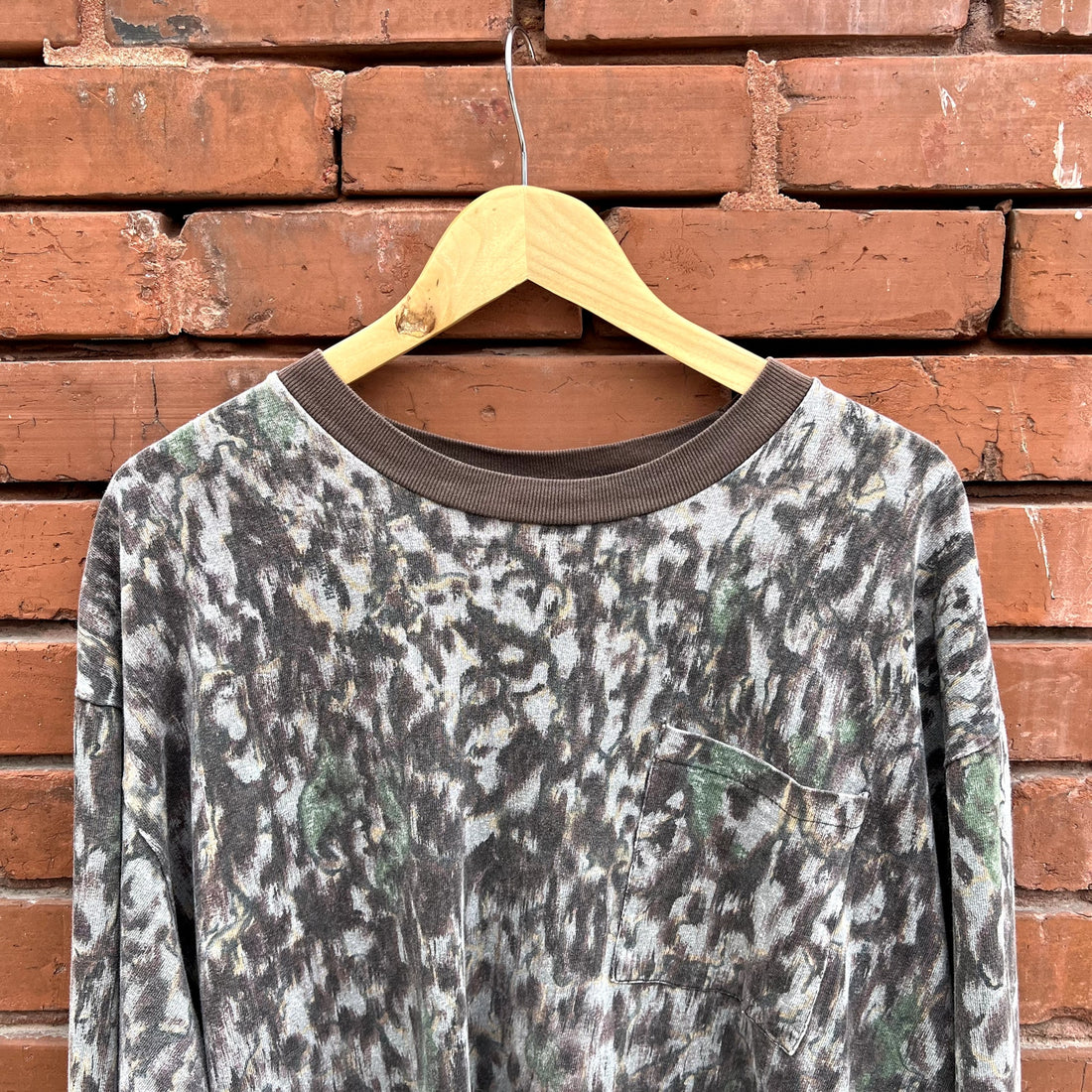 Vintage 1990s Single Stitch Camo Long Sleeve T Shirt XXL