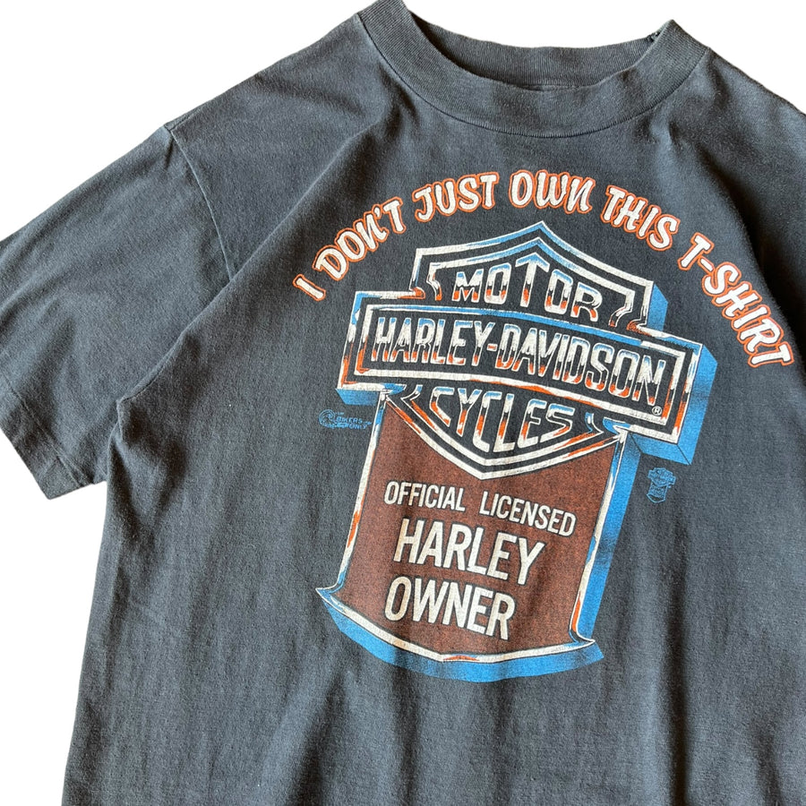 1980’S HARLEY OWNER TEE BLACK MEDIUM - 1980S