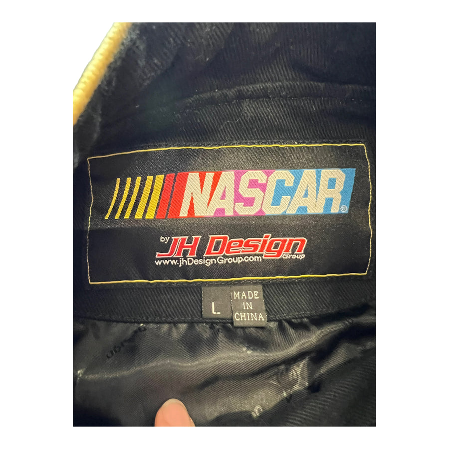 90’S JEFF BURTON CAT NASCAR JACKET BLACK ‘LARGE’ - 1990S