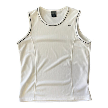 Y2K NIKE SPORTS TANK WHITE 'MEDIUM' - 2000S