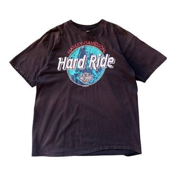 1992 HARLEY-DAVIDSON “HARD RIDE” T-SHIRT BLACK ‘XL’ - 1990S