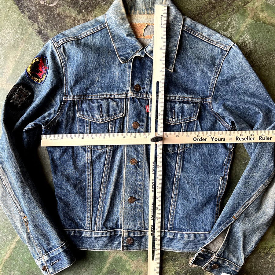 Vintage 1980s Levis Type 3 Denim Jacket Patchwork Medium
