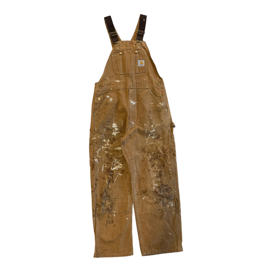 CARHARTT PAINT SPLATTERED OVERALLS MEDIUM 32X32 - 1990S