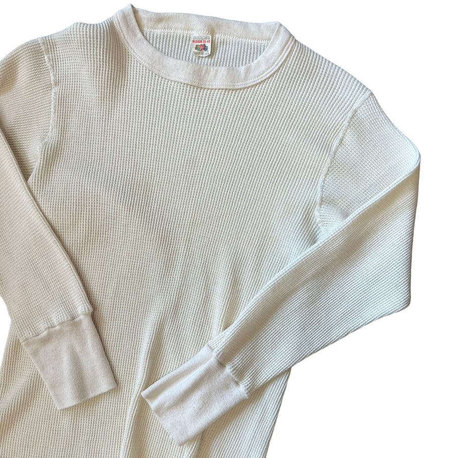 FRUIT OF THE LOOM THERMAL LONG SLEEVED T-SHIRT ‘MEDIUM’ - 1980S