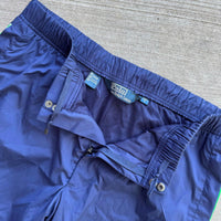 Vintage 2000's Polo Ralph Lauren Navy Green Polyester Track Pants Large