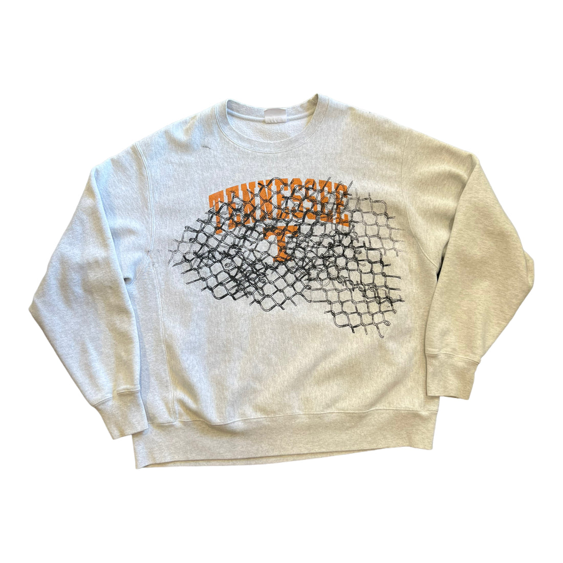 Y2K CHAMPION TENNESSEE VOLS CHAINLINK CREWNECK GREY 'XL' - 2000S