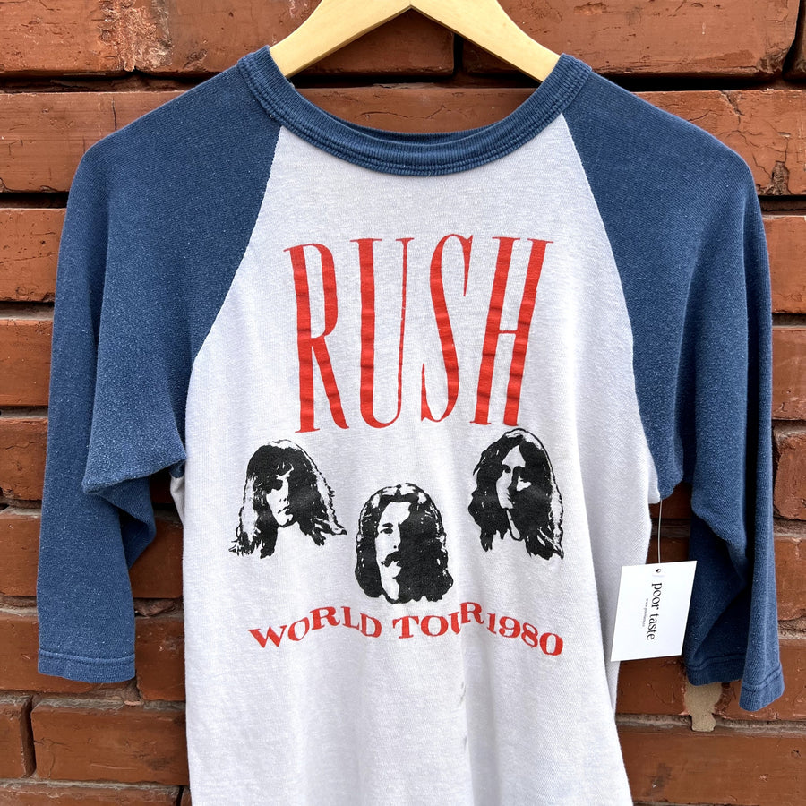 Vintage 1980 Rush World Tour T Shirt Single Stitch