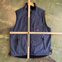 Vintage 90s Abercrombie and Fitch Blue Sherpa Lined Ski Vest XL