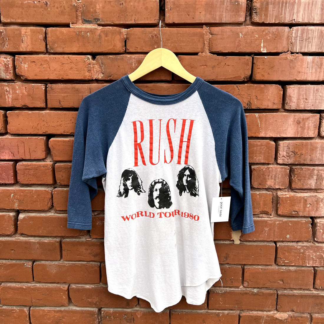 Vintage 1980 Rush World Tour T Shirt Single Stitch
