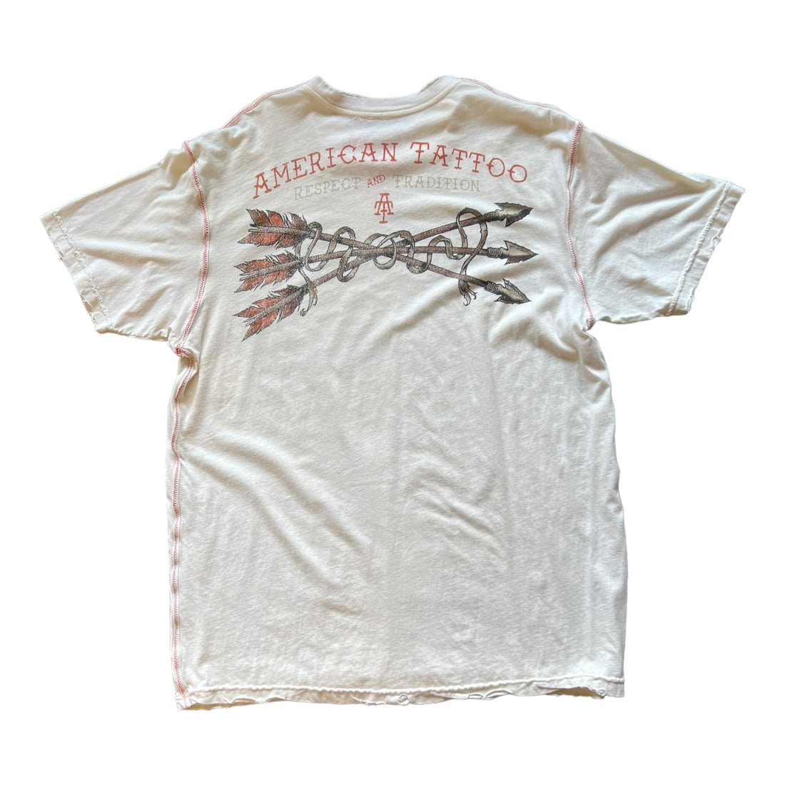 Y2K DREAMWEAVER AMERICAN TATTOO TEE WHITE/MULTI ‘XXL’ - 2000S