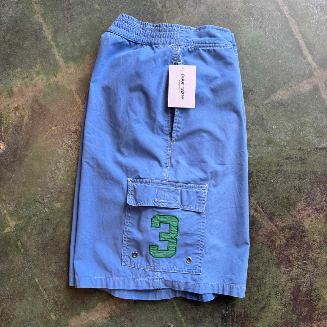 Vintage Ralph Lauren Big Pony Collection Polo Number 3 Blue Swim Trunks XXL