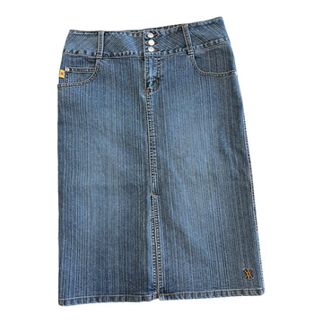 Y2K CARBON DENIM PROJECT MIDI SKIRTR DENIM ‘30’ - 2000S