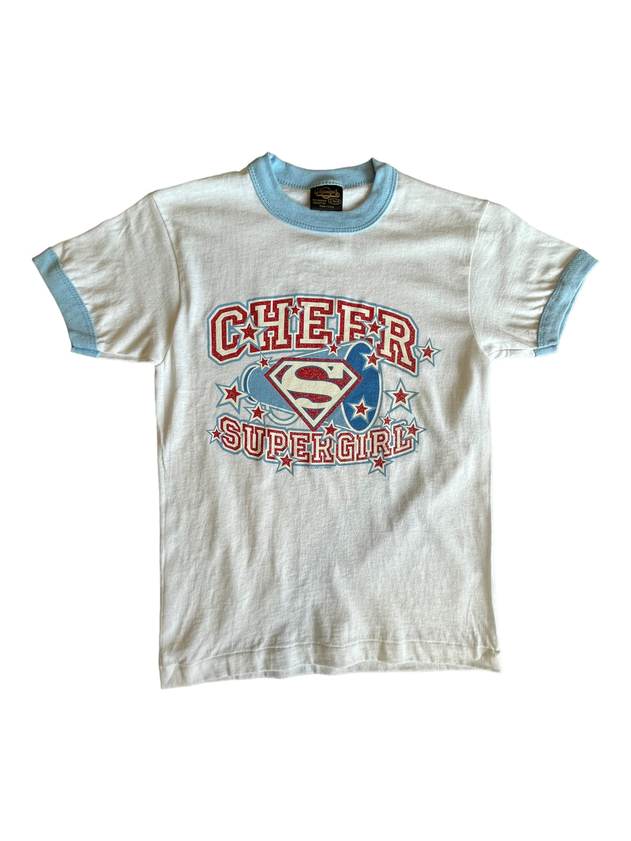 90S SUPERGIRL CHEER RINGER TEE 'LARGE' - 1990S
