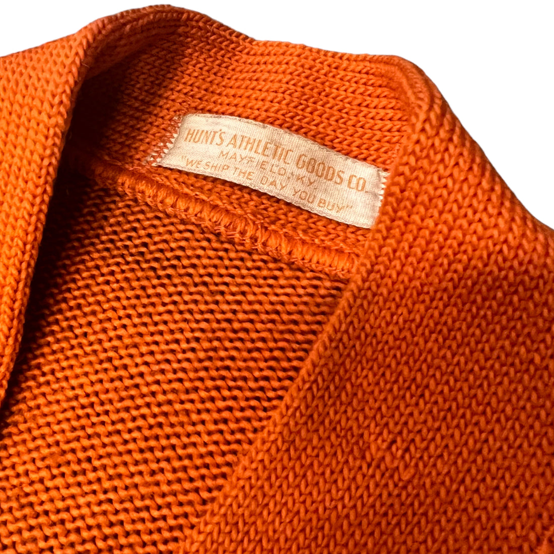 UNIVERSITY OF TENNESSEE ORANGE VARSITY CARDIGAN ‘LARGE’ - 1950S