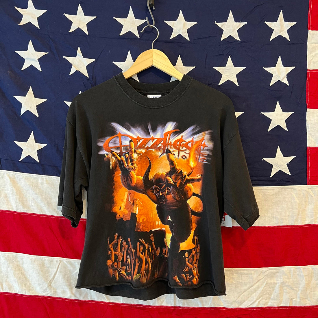Vintage Ozzfest T Shirt 2002 Ozzy Osbourne Medium Cropped