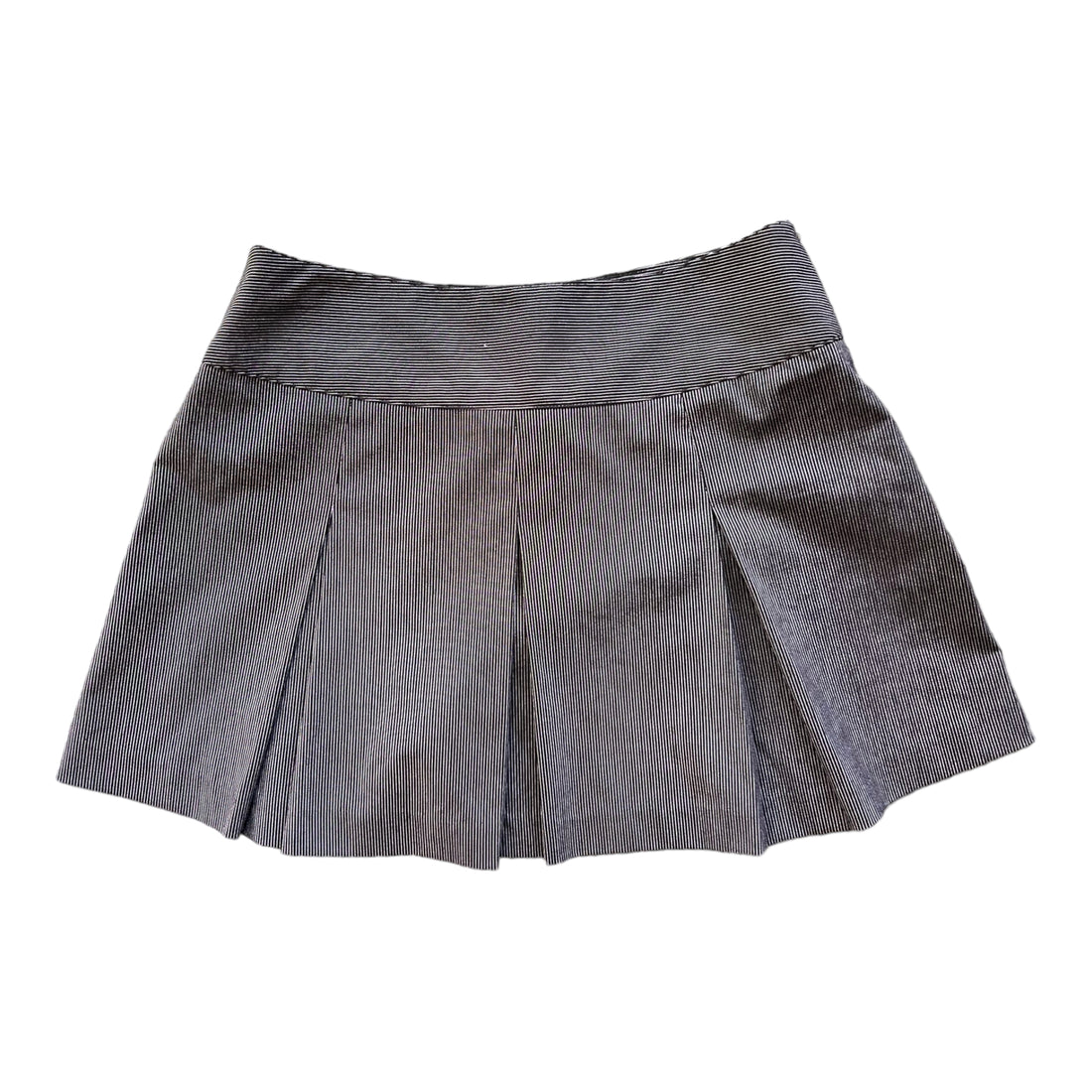 90S BEBE PINSTRIPE MINI SKIRT BLACK 'W6'