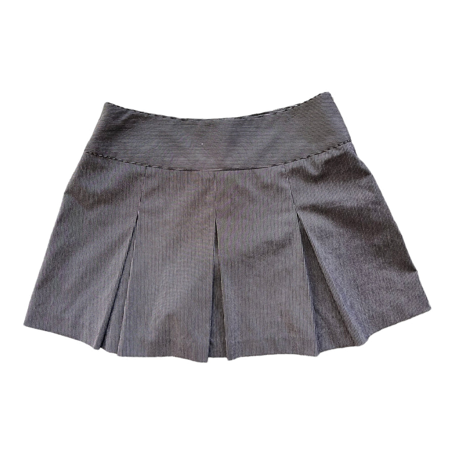 90S BEBE PINSTRIPE MINI SKIRT BLACK 'W6'
